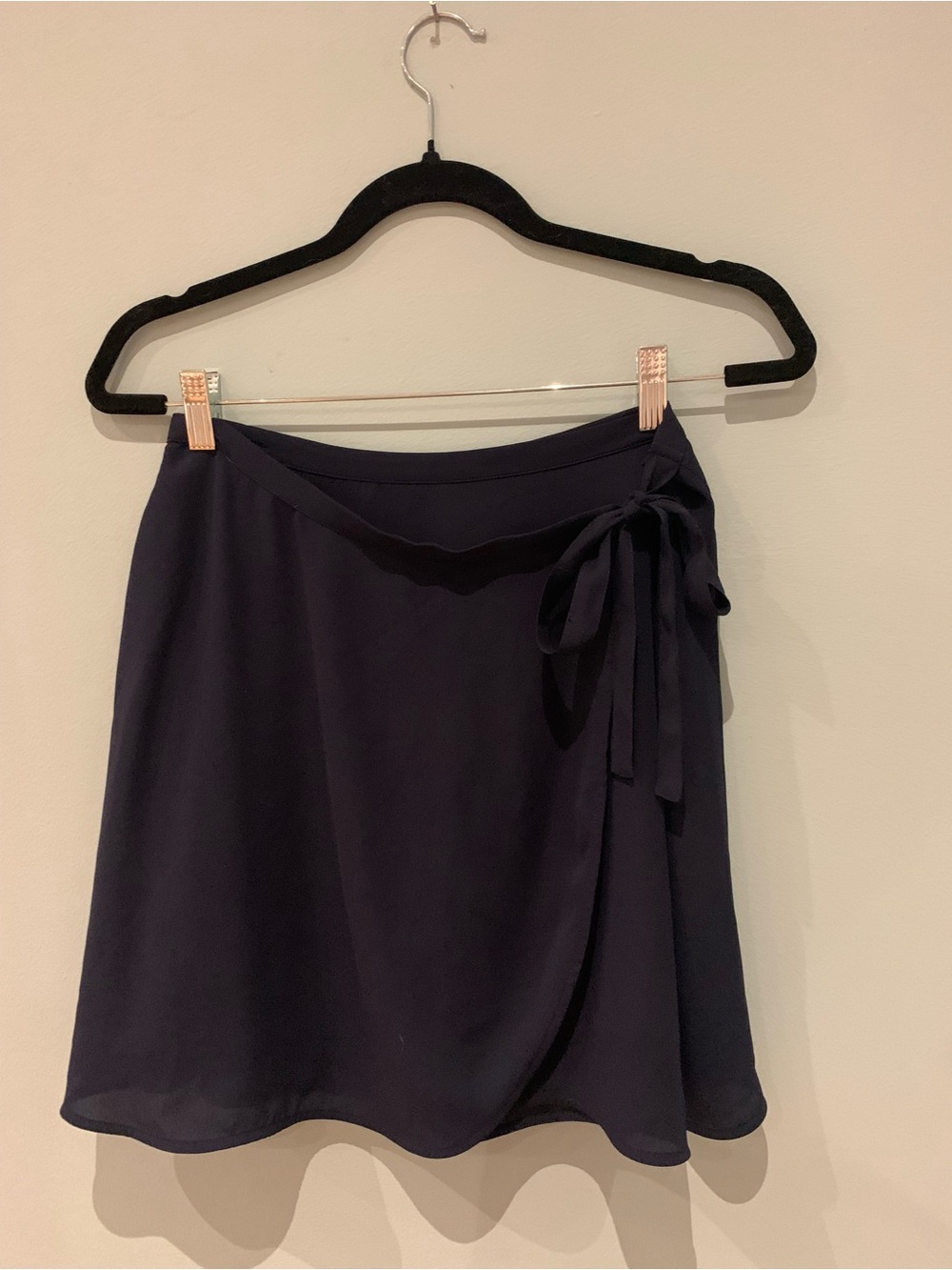 Sunday Best Navy Wrap Skirt with Side Tie